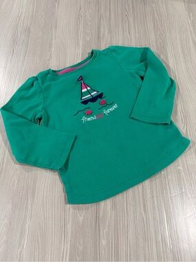 7/$20 Gymboree Kids Green Sailboat Graphic Long-Sleeve Tee Cotton